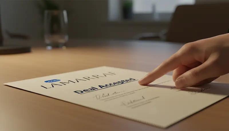 اللحظة المناسبة لقبول عرض التمويل بعد التأكد من توازنه وقراءة جميع بنود العقد بدقة.