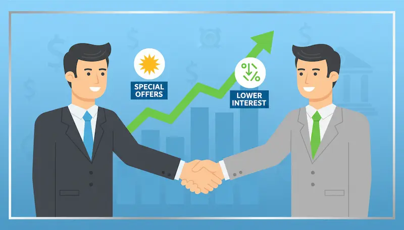 تعامل البنوك مع العميل ذو السجل الائتماني الإيجابي، وتقديم عروض مميزة وتسهيلات أكبر.