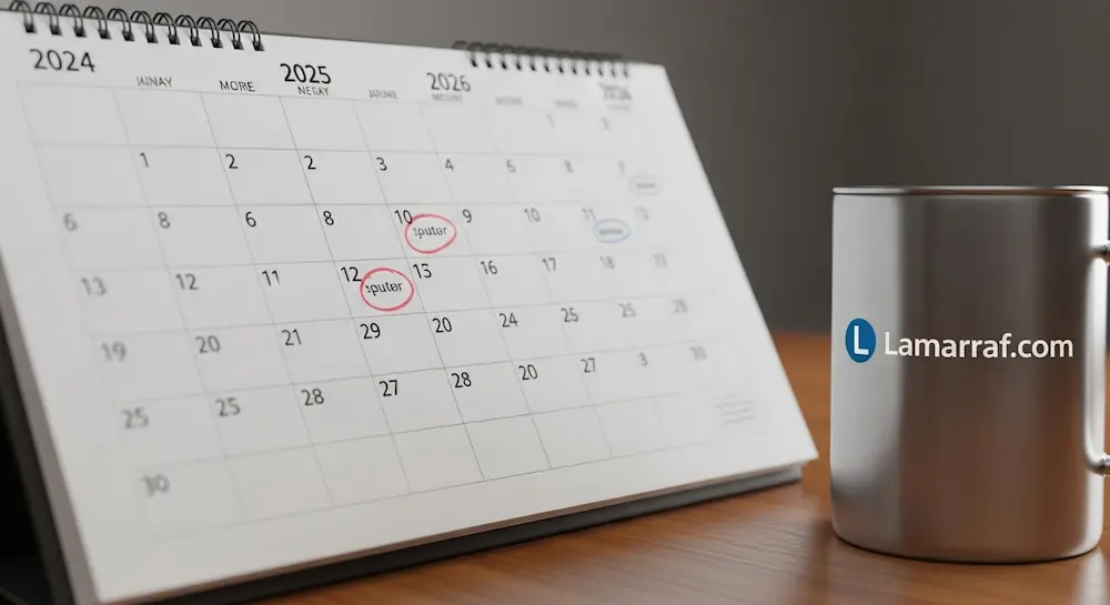 تقويم يوضح خطة سداد طويلة الأجل لتقليل الضغط الشهري.