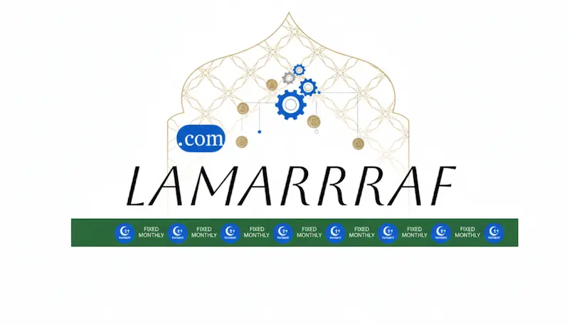 تمثيل بصري لدفع قسط شهري ثابت لقرض تمويل إسلامي، يوضح استقرار الالتزام المالي.