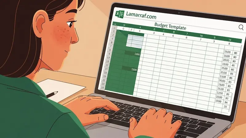 استخدام جداول البيانات لتفريغ أرقام الميزانية ومتابعة المصاريف بدقة.
اختيار استراتيجية تقسيم الراتب (قاعدة 50/30/20)