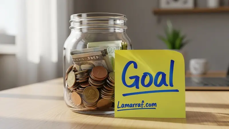 حصالة نقود ترمز للادخار والالتزام المالي طويل الأمد لتحقيق الأهداف.